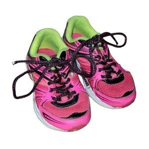 Fila hot pink, green, black, and white tennis shoes Size 12 1/2